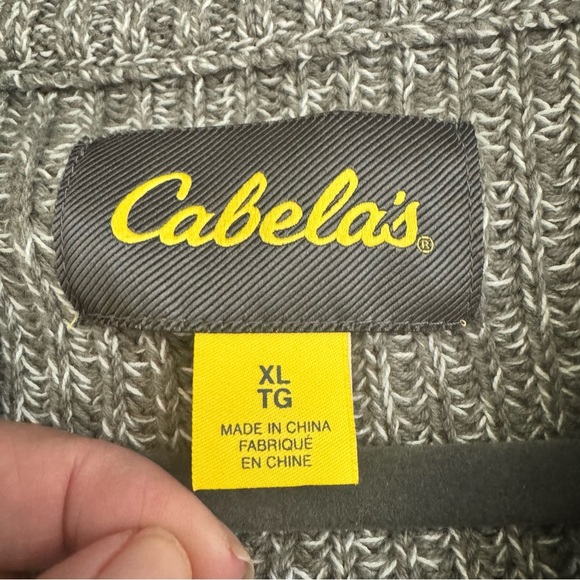 Cabela’s Heavy Weight Cotton V Neck Sweater - Picture 5 of 7